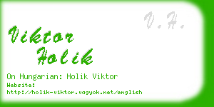 viktor holik business card